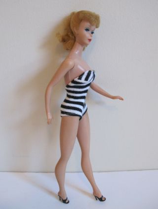 Vintage Ponytail Barbie 4 (rare With Nipples) Blonde Solid Body Gorgeous Euc