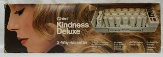 Clairol Kindness Deluxe 3 Way Hair Setter Hot Rollers Vintage Rare