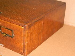Vintage Oak File Drawers Library file Yawman and Erbe US Forest Service 15x15x6 2