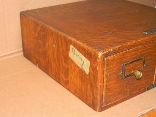 Vintage Oak File Drawers Library file Yawman and Erbe US Forest Service 15x15x6 3