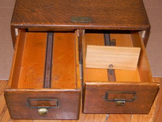 Vintage Oak File Drawers Library file Yawman and Erbe US Forest Service 15x15x6 7