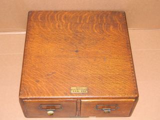 Vintage Oak File Drawers Library file Yawman and Erbe US Forest Service 15x15x6 8