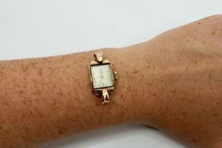 A 9ct 375 Rose Gold Art Deco Style Vintage Ladies Rolex Tudor Wristwatch