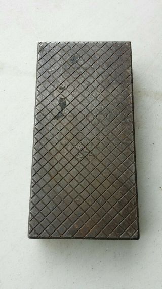 Vintage Cast Steel Machinist Lapping Plate Block Great Shape