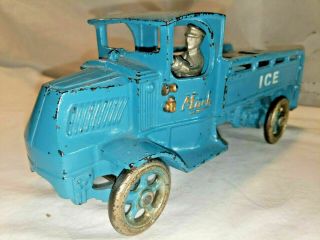 Arcade Cast Iron Mack Ice Truck 11 Inches Vintage 1930 - 1935 W/cast Wheels