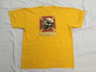 Vintage RARE 80 ' s @ 90’s POWELL & PERALTA TONY HAWK Skateboarding Shirt L Skull 3