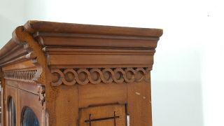 Antique American Victorian 2 Door Bookcase Cabinet 2