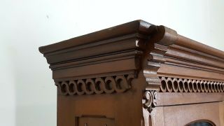 Antique American Victorian 2 Door Bookcase Cabinet 4