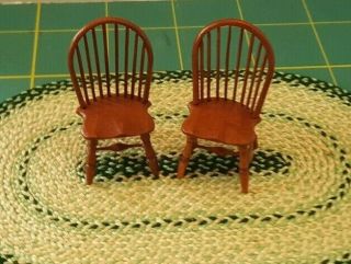 Dollhouse Miniature William Bill Clinger Windsor Chairs 1:24,  Signed