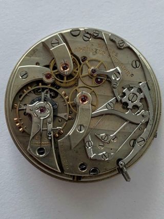 Shreve Split - Seconds Chronograph Pocket Watch Movement Audemars Or Patek