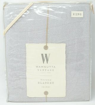 Wamsutta Vintage Verona King Blanket In Grey