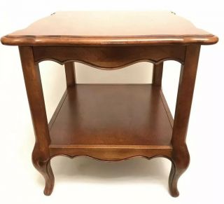 Ethan Allen Country French Provincial End Side Table Vintage Wood Furniture USA 2