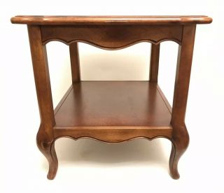 Ethan Allen Country French Provincial End Side Table Vintage Wood Furniture USA 3