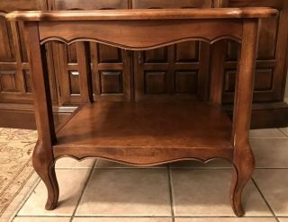 Ethan Allen Country French Provincial End Side Table Vintage Wood Furniture USA 5