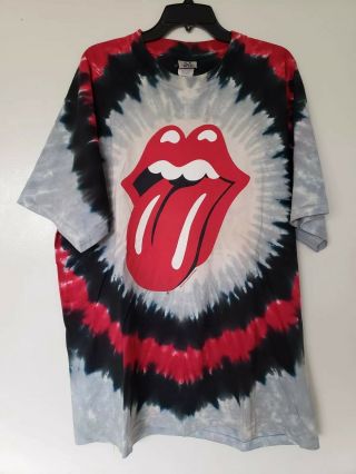 The Rolling Stones Lips Vintage Tie Dye T Shirt Mens Xl
