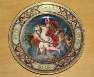 Antique Vienna Porcelain Plate,  Rubens 