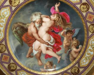 Antique Vienna Porcelain Plate,  Rubens ' Boreas Entführt die Oreithyia - Kittel 2