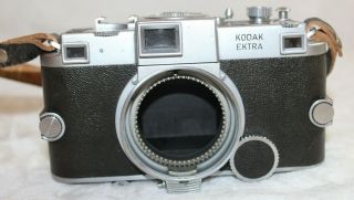 RARE Kodak Ektra RANGEFINDER CAMERA Ektar 50mm 3.  5 Lens CASE NEAR 6