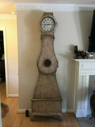 Swedish Gustavian Mora Clock Grandfather Or Tallcase Early 19th Century