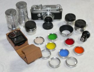 Rare Complete Set Foca Universal Camera 6 Lenses Viewfinder Filters Case