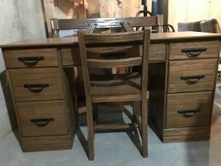 a brandt ranch oak furniture - - bookstand & desk 2