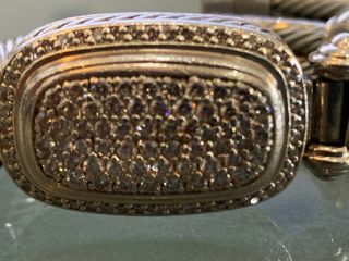 david yurman sterling silver bracelet With Diamonds Cluster RARE Jewelry 2 C. 2