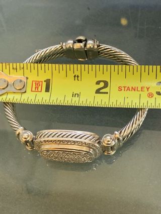david yurman sterling silver bracelet With Diamonds Cluster RARE Jewelry 2 C. 8
