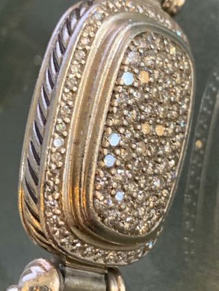 david yurman sterling silver bracelet With Diamonds Cluster RARE Jewelry 2 C. 9
