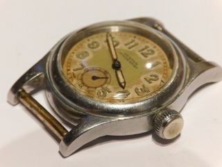 Rolex Vintage Oyster Junior Sport Steel Military Style Ww2 Era Wrist Watch.
