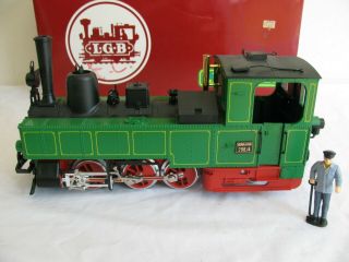 Vintage LGB Lehmann G Scale Green 0 - 6 - 2 Steam Locomotive w/ Smoke 2073D EX 2