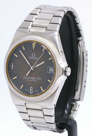 Ω Ω OMEGA Seamaster 120m Quartz 1337 Vintage Tropical Dial 1980 ' s Wristwatch Ω Ω 3