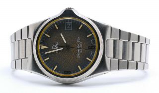 Ω Ω OMEGA Seamaster 120m Quartz 1337 Vintage Tropical Dial 1980 ' s Wristwatch Ω Ω 7