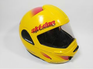 Vtg Ski - Doo Bombardier Yellow Modular Technology Logo Snowmobile Helmet M Medium
