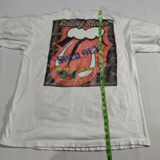 VTG 90s 1994 Rolling Stones Voodoo Lounge World Tour MED/LARGE Spiked Tongue 4