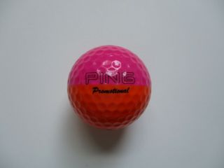 Vintage C.  1990s Ping Promotional Pink & Orange " Split Level " 2 Color Golf Ball