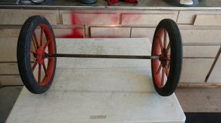 Ridgid 500 500a Pipe Threader Vintage Cart 16 " Wheels Tires 12 " Rims 11/16 " Axle
