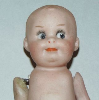 Rare Antique Bisque Doll Googly Impish Grin