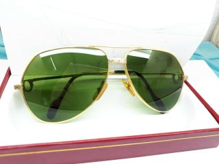 Vintage Cartier Santos Sunglasses Made In France Rare Occhiali 62 - 14 - 135 3