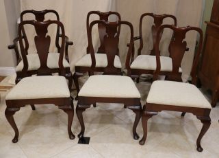 Mahogany Queen Anne Dining Chairs - set of 6 - Henkel Harris 2