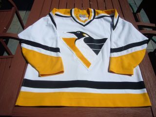 Ccm Center Ice Pittsburgh Penguins Authentic Hockey Nhl Jersey Sz.  54 Vtg