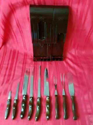 Cutco 11 Pc Vintage Knife Set 20 1021 1022 1023 1024 1025 1026 1027 1028 2 Trays