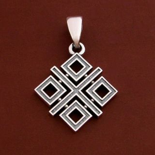 Makosh Ancient Slavic Norse Symmetry Silver Pendant Norse Jewelry Viking Jewelry