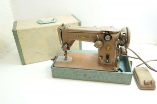Vintage Singer Model 306k Heavy Duty Sewing Machine With Foot Pedal Runs