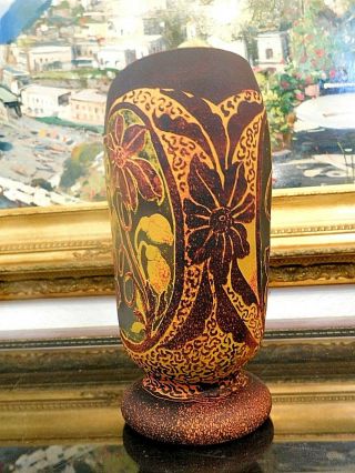 Magnificent Estate Rare Daum Nancy Signed Cameo Glass Vase - [$5,  350 Retail] 4