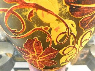 Magnificent Estate Rare Daum Nancy Signed Cameo Glass Vase - [$5,  350 Retail] 9