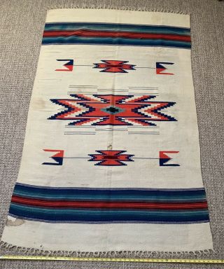 Antique / Vintage Rug.  Measures 46” By 68”.  Likely 1940s,  Chimayo