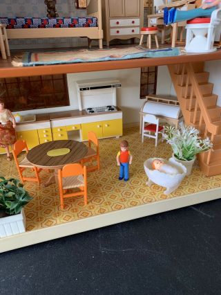 Vintage 1970 Tomy Smaller Homes And Garden Doll House And Furniture 5