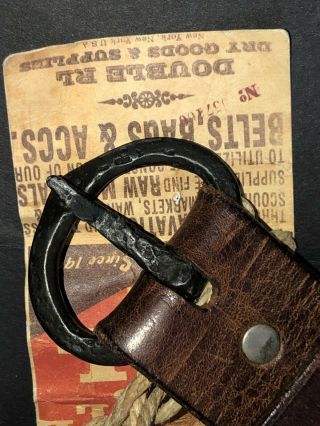 Rrl Ralph Lauren Double Rl Limited Edition Marked 32/48 Vintage Leather Belt 34