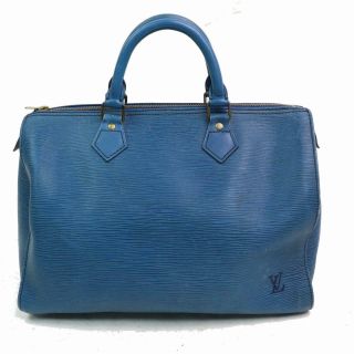 Authentic Vintage Louis Vuitton Hand Bag Speedy 30 M43005 Blue Epi 118566