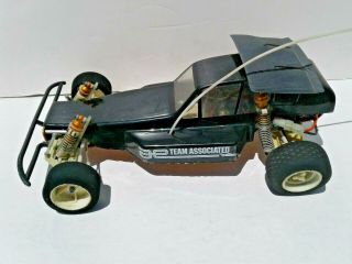Vintage Rc10 Ae Team Associated A Stamp Gold Pan Radio Controlled Buggy Car Runs